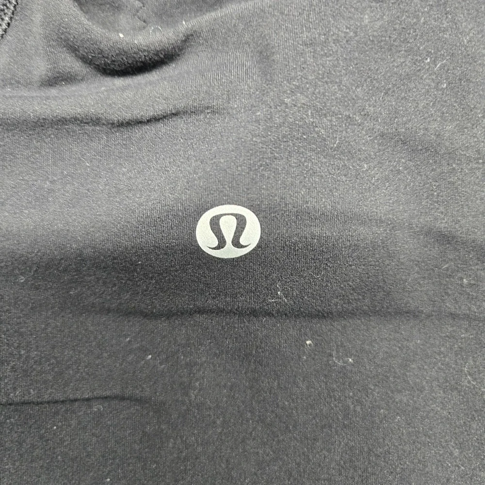 Lululemon Longline Sports Bra Tank Womens Small Black V Neck‎ Yoga Athletic